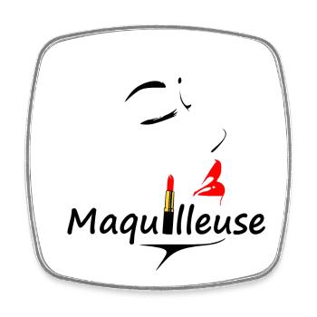 Make-up artist - Square fridge magnet - white - Front