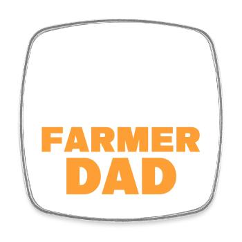 Déclaration du tracteur agriculteur Champ agricole biologique - Magnet carré - blanc - Devant