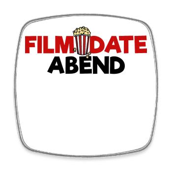 Movies Statement Popcorn Filmabend Kinoabend - Viereckiger Kühlschrankmagnet - Weiß - Vorne