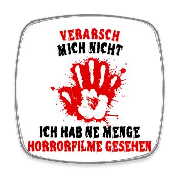 Filme Statement Kino Kinoabend Movies Filmabend - Viereckiger Kühlschrankmagnet - Weiß - Vorne