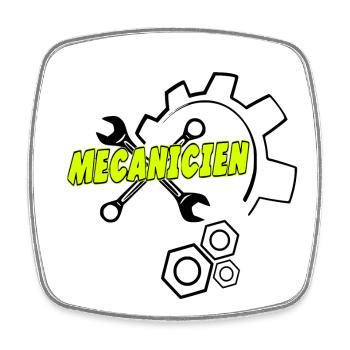 Mécanicien - Magnet carré - blanc - Devant