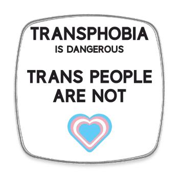 LGBT Pride Month - Trans People - Square fridge magnet - white - Front