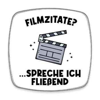 Movies Binge Watching Series Filme Statement - Viereckiger Kühlschrankmagnet - Weiß - Vorne