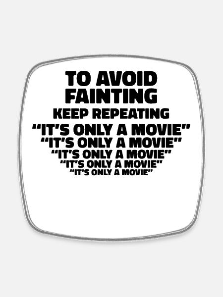 Dvd Evening Series Movies Statement Actor - Square fridge magnet - white