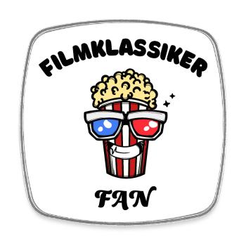 Popcorn Movies Statement Filme Filmabend Kino - Viereckiger Kühlschrankmagnet - Weiß - Vorne