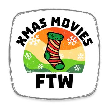 Binge Watching Filme Kino Movies Statement Serien - Viereckiger Kühlschrankmagnet - Weiß - Vorne