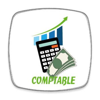 Accountant - Square fridge magnet - white - Front