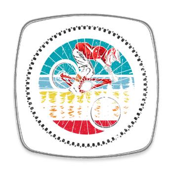 Mountain bicycle - Square fridge magnet - white - Front
