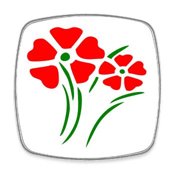 Frühling, Blumen, Garten, Flowers - Viereckiger Kühlschrankmagnet - Weiß - Vorne