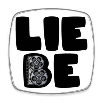 Film Schauen Movies Spruch Binge Watching Cineast - Viereckiger Kühlschrankmagnet - Weiß - Vorne