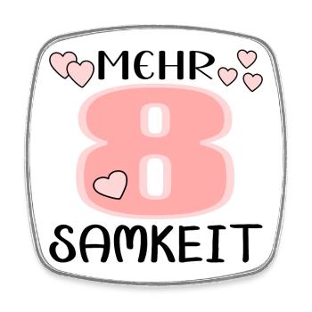 Mehr Achtsamkeit - Bewusstsein Meditation - Viereckiger Kühlschrankmagnet - Weiß - Vorne