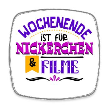 Movies Filme Statement kinoabend Film Schauen Kino - Viereckiger Kühlschrankmagnet - Weiß - Vorne