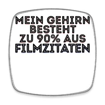 Filmabend Filme Movies Statement Streaming Serien - Viereckiger Kühlschrankmagnet - Weiß - Vorne