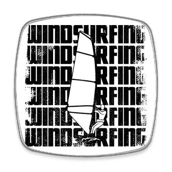 Windsurfer - Viereckiger Kühlschrankmagnet - Weiß - Vorne