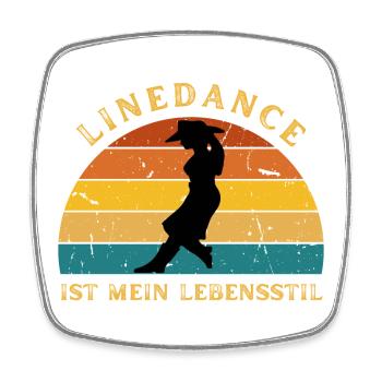 Geschenkidee: Line Dance ist mein Lebensstil - Viereckiger Kühlschrankmagnet - Weiß - Vorne