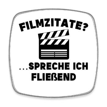 Movies Streaming Statement Binge Watching Cineast - Viereckiger Kühlschrankmagnet - Weiß - Vorne