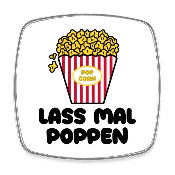 Movies Statement Popcorn Filmabend Kino Nacht - Viereckiger Kühlschrankmagnet - Weiß - Vorne