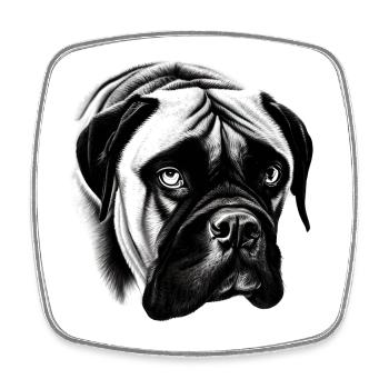 Mastiff - Mastiff anglais - Bullmastiff Dog - Magnet carré - blanc - Devant