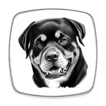 Wunderschöner Rottweiler - Viereckiger Kühlschrankmagnet - Weiß - Vorne