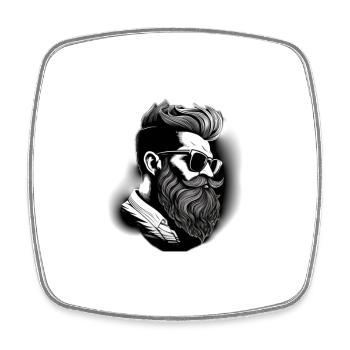no Hipster weiß - Viereckiger Kühlschrankmagnet - Weiß - Vorne