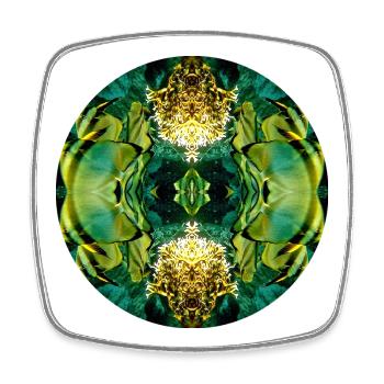 Nature Mandala Red Sea under water - Square fridge magnet - white - Front