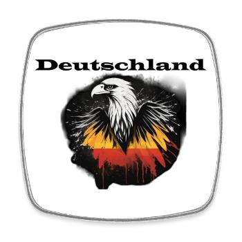 Deutschland - Viereckiger Kühlschrankmagnet - Weiß - Vorne