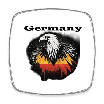 Germany - Viereckiger Kühlschrankmagnet - Weiß - Vorne