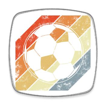 Vintage Football - Magnet carré - blanc - Devant