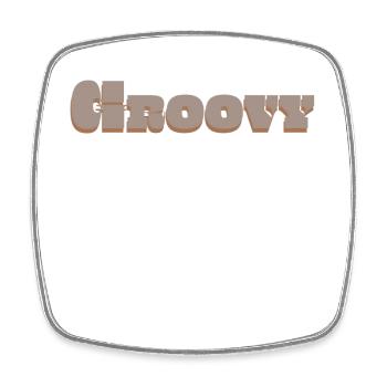 Groovy - Magnet carré - blanc - Devant