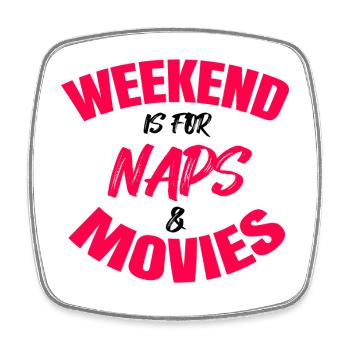 Déclaration de Movie Night Streaming Cineast Movies - Magnet carré - blanc - Devant