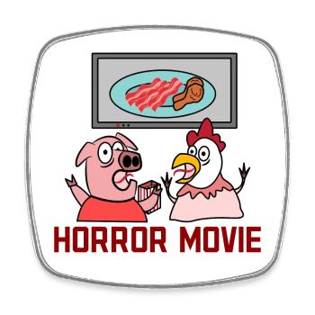 Dvd Abend Movies Binge Watching Statement Serien - Viereckiger Kühlschrankmagnet - Weiß - Vorne