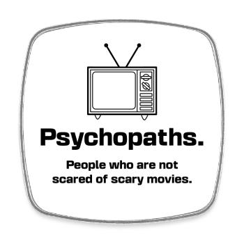 Movies Television Statement Movie Night Streaming - Square fridge magnet - white - Front
