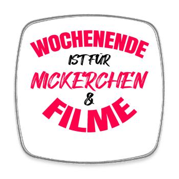 Movies Streaming Cineast Statement Film Schauen - Viereckiger Kühlschrankmagnet - Weiß - Vorne