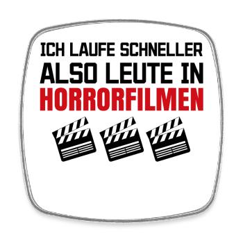 Kinoabend Movies Statement Filmabend Filme Cineast - Viereckiger Kühlschrankmagnet - Weiß - Vorne
