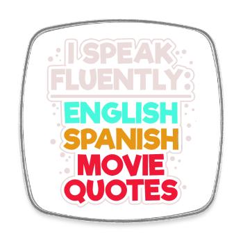 Movies Statement Streaming Movie Watch Cineaste - Square fridge magnet - white - Front