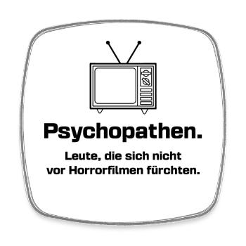 Fernsehen Statement Movies Binge Watching Kino - Viereckiger Kühlschrankmagnet - Weiß - Vorne