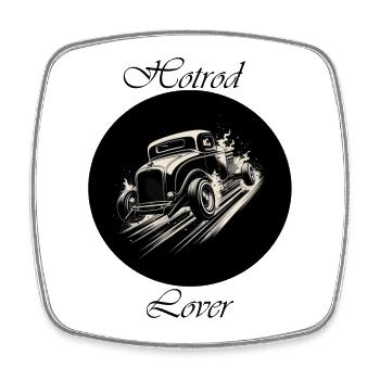 Hotrod Lover 2 - Square fridge magnet - white - Front