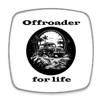 Offroader for life - Viereckiger Kühlschrankmagnet - Weiß - Vorne