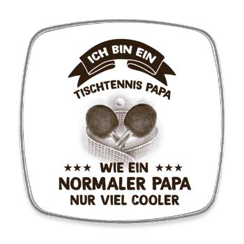 Ich bin ein Tischtennis Papa - Viereckiger Kühlschrankmagnet - Weiß - Vorne