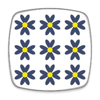 BLUME. BLUME. NATUR. ÖKOLOGIE. JAHRESTAG - Viereckiger Kühlschrankmagnet - Weiß - Vorne