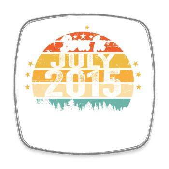 2015 Juillet - Années de grandeur depuis Juillet 2015 - Magnet carré - blanc - Devant