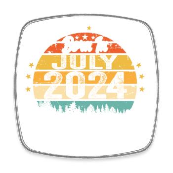 2024 Juillet - années de grandeur depuis juillet 2024 - Magnet carré - blanc - Devant