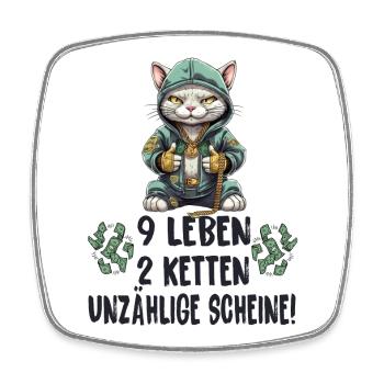 Katzen Hip Hop Design - Viereckiger Kühlschrankmagnet - Weiß - Vorne