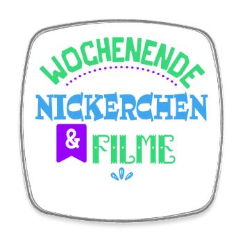 Cineast Binge Watching Movies Theater Statement - Viereckiger Kühlschrankmagnet - Weiß - Vorne