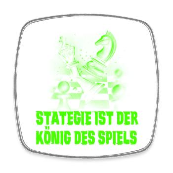 Schach Design - Viereckiger Kühlschrankmagnet - Weiß - Vorne