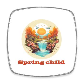 Enfant de printemps - Magnet carré - blanc - Devant