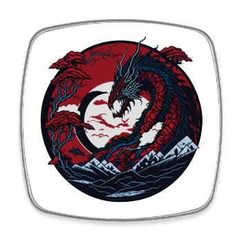 Eternal dragon - Square fridge magnet - white - Front