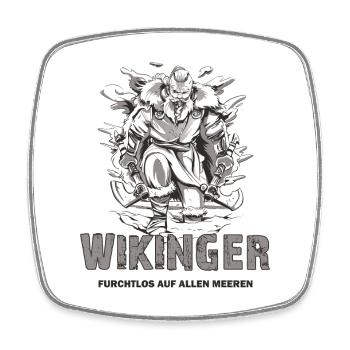 Wikinger Design - Viereckiger Kühlschrankmagnet - Weiß - Vorne