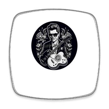 Rockabilly white - Square fridge magnet - white - Front