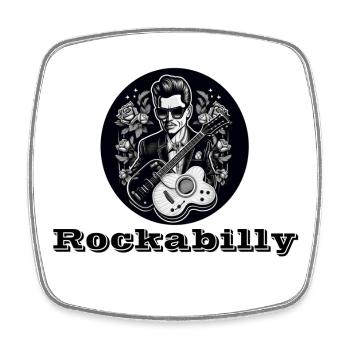 Rockabilly - Square fridge magnet - white - Front